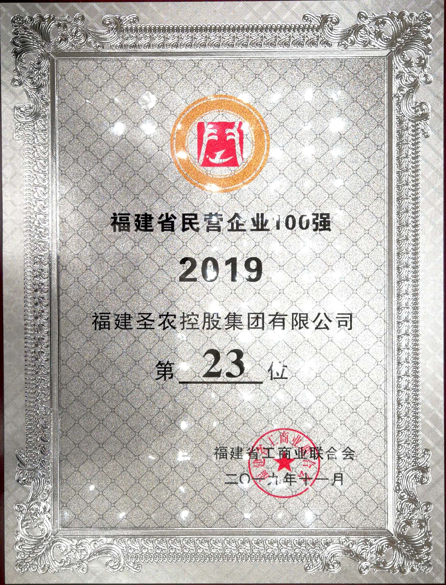 2019（350vip葡亰集团集团）福建民营企业100强